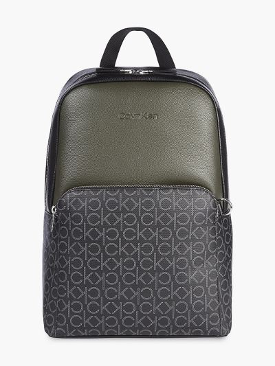 Calvin Klein Táskák & Kiegészítők HU582792 | Calvin Klein Round Logo Férfi Hátizsák Olivazöld